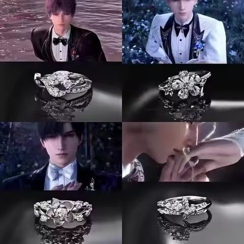 ​​Love And Deepspace Proposal Ring Xavier Zayne Rafayel Sylus Caleb Cos Collector'S Edition Romantic