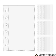 LEMONTRELQAT Card Protector Sleeves, A7 6-Ring A7 Binder Pages,  Binder Refill