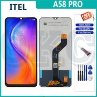 Original LCD For ITEL A58 PRO A58 S17 LCD Display Touch Screen Digitizer Assembly S661W LCD Replacem