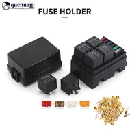 QUENNA 4 Relay Holder Free Combination Auto For Car Truck 6Way Fuse Holder Circuit Standard Fuse Rel