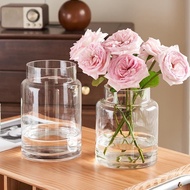 Luxury cylindrical glass vase