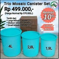 Tupperware Toples Mosaic Canister set (3) / Laris Toples tupperware