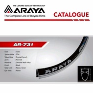 Rims 700c fixie Roadbike 32 hole black cnc Rims - Araya AR 731 The best