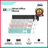 ♙ ▤ ✤ Zeus Slim Quiet Business Office 2.4GHz Wireless Keyboard and Mouse Set with USB Receiver