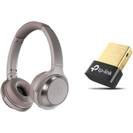 Audio-technica SOLID BASS Wireless Headphones, Deep Bass, Up to 70 Hours Playback, Khaki, ATH-WS330B