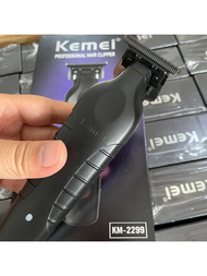 Kemei Km-2299電動髮剪usb充電髮修剪器,適用於美髮沙龍,配有雕刻和油頭
