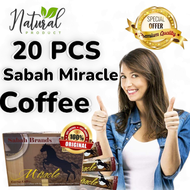 ORIGINAL SABAH BRAND MIRACLE COFFEE FOR MEN AND WOMEN MAS PINASARAP AT PINAPATAGAL ANG LABANAN 20 SACHET PER BOX