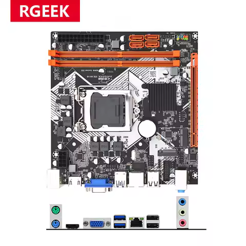 RGeek H110 Thin Mini ITX Motherboard 2*DDR4 LGA1151 HD VGA Mini-ITX PC Computer Mainboard, Support M