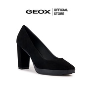 GEOX รองเท้าส้นสูงผู้หญิง รุ่น D WALK PLEASURE 85 A - BLACK FW23 (D35TFAC9999F_H3BKBK)