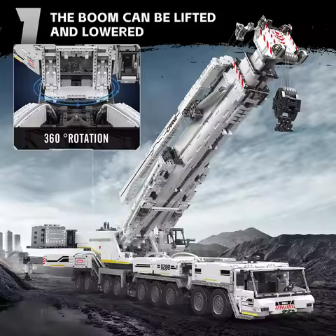 8506pcs Large Remote Control Building Blocks MOC Liebherr LTM11200 Crane Large Construction Machiner