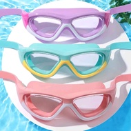 แว่นตาว่ายน้ำเด็ก กัน UV หลากสี ไร้ฝ้า แว่นเด็ก ปรับกันน้ำได้ พร้อมส่ง ระบายอากาศได้