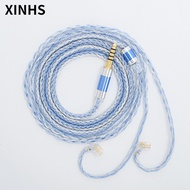 XINHS 51 24-Core Silver Plated Copper Earphone Cable 2.5mm 3.5mm 4.4mm Pin Plug Audio Cable HIFI Headphone Upgrade Cable