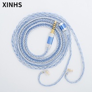 24 Core Silver Plated Copper Earphone Cable 2.5mm 3.5mm 4.4mm Pin Plug Audio Cable HIFI Headphone Up