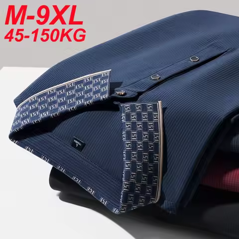 Polo Shirt Men 7xl 8xl 9xl Summer 2025 New High Quality Mens Short-Sleeved Polo Shirt Ice Silk Men's