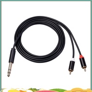6.35 mm to  Cable,  Cable 6.35mm Male to 2  Male Stereo Audio Adapter Y Splitter  Cable -3 Meter