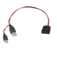 SATA to USB Cables Adapter 40cm USB 5V Male To 15Pin SATA Female Port Power Cable Adapter For 2.5inc