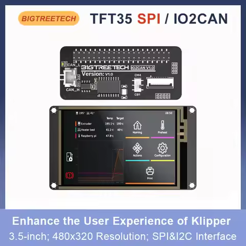 BIGTREETECH TFT35 SPI V2.1 Touch Screen With IO2CAN V1.0 Module 3.5'' 480x320 TFT Display for CB1 M8