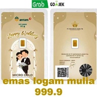 Logam Mulia emas Antam 0.1Gram Asli