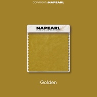 NAPEARL European Blackout Curtains 70-80% Shaded Gold Gorgeous Italian Velvet Curtains Modern Textur
