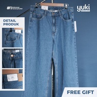 YUKI Branded StoreYUKI| Women's Jeans| Jeans trousers| H&M Highwaist Regular Fit Jeans 100%t