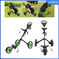 [RazecaMY] Golf Trolley Hand Brake 3 Wheeled Caddy Cart for Golf Bag Professional Golf Bag Carrier C