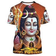 3D Hindu God Shiva Printed Ganesha Graphic T Shirt  Hanuman Casual Men T-shirts Vintage Tops 90s Aes