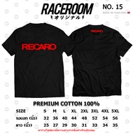 RACEROOM Black T-Shirt No Biased Cotton100 RECARO-15