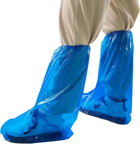 50 Pcs Disposable Boot and Shoe Covers 19 inch Tall Extra Large Waterproof Anti-Slip Overshoe for Ra