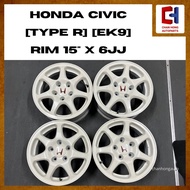 Honda Civic [Type R][EK9] Rim [15” x 6JJ][Original from Japan 🇯🇵][Used]