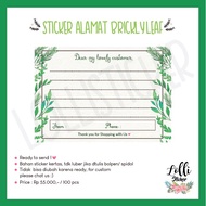 Address sticker brickly leaf address label/