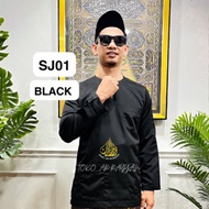 BAJU MELAYU JOHOR SLIMFIT HITAM (BAJU SAHAJA) BAJU MELAYU LEHER BULAT BAJU MELAYU TELUK BELANGA BAJU