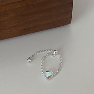 Yes✨S925 sterling silver ring atmosphere love moonstone ring pull-up ring personality niche forefing