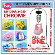 WG Baby Electric Chrome Spring Cot Set (Buaian Motor Elektrik | My Dear 24080 Replace 24050 | IBaby 