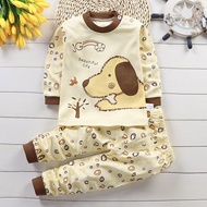 Pajama Terno for Kids Boy Set Cotton Terno Sleepwear Long Sleeve Kids Terno Baby Clothes Pajamas 2pcs/set