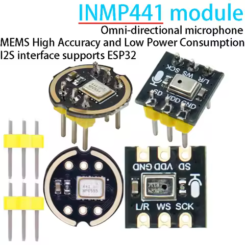 INMP441 Omnidirectional Microphone Module MEMS High Precision Low Power I2S Interface Support ESP32
