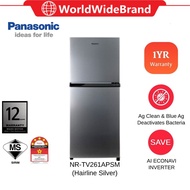 [SAVE 4.0] Panasonic 262L 2 Door ECONAVI Inverter Refrigerator NR-TV261APSM NR-TV261AP (Fridge Peti Sejuk Peti Ais 电冰箱)