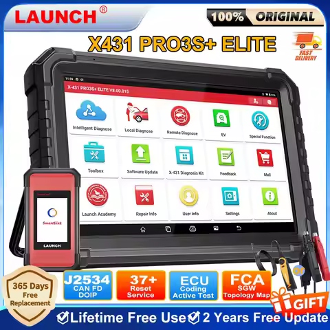 LAUNCH X431 PRO3S+ ELITE Smartlink C V2.0 Car Diagnostic Tools J2534 CANFD DOIP Full System Auto OBD