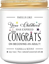 18th Birthday Candles, 18th Birthday Gifts for Girls Boys, 7oz Vanilla Scented Candle, Birthday Gift