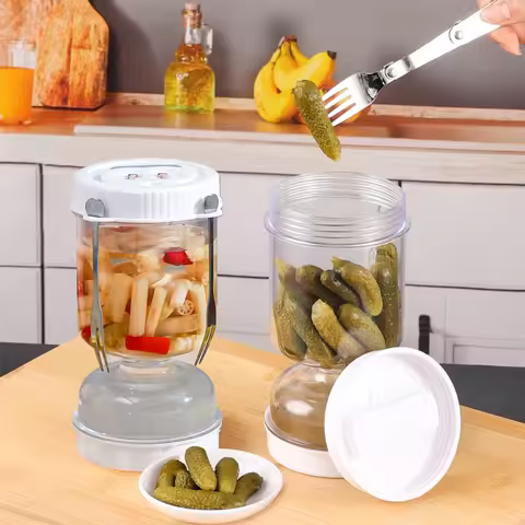 Hourglass Type Pickled Juice-Separation Food Filter Container Olives Kimchi Fermentation Container K