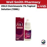 ZOLE Clotrimazole 1% Topical Solution (15ML) | Antifungal Treatment for Skin Infections, Ringworm & 