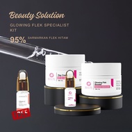 BEAUTY SOLUTION GLOWING FLEK SPECIALIST KIT: SET PERAWATAN KULIT DENGAN DAY CREAM AHA NIGHT CREAM GL