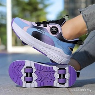 Double-Wheeled Boy Girl Sneakers Kids Adult Outdoor Sports Roller Skates Detachable Wheel Shoes Non-