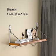 ชั้นวางของไม้ติดผนังไม่จําเป็นต้องเจาะสําหรับห้องนั่งเล่นห้องนอนข้างเตียง Router Organizer Wall Part