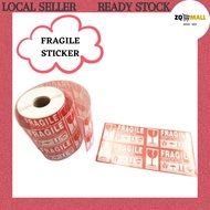 1000Pcs Fragile Sticker Tape Warning Label Rolls Mudah Pecah Stiker Fragile Pelekat Carton Box Warni