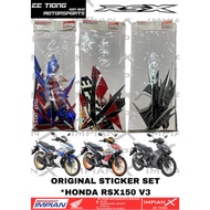 STICKER SET *86000-K2P-M60ZB / M70ZA / M50ZC FOR HONDA RSX150 V3 ORIGINAL BSH HONDA SPAREPARTS LAST 