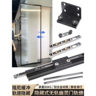 Ghost Door Invisible Track Special Hardware Accessories Bidirectional Buffer Sliding Track，Frameless