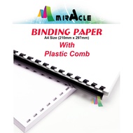 A4 Binding Set (Buku Folio) Binding Paper With Plastic Comb