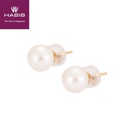 【Ready stock】【Hot sales】【New styles】【New product】❦✎HABIB Heart of Sea Pearl Earring Yellow Gold