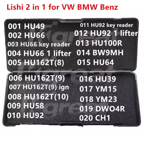 001-020 Lishi 2 in 1 2in1 HU49 HU66 HU162T(8) HU162T(9) HU162T(10) HU58 HU92 BW9MH HU64 HU39 YM15 YM