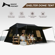 Village 13 Automatic Camping Tent Sliver Coated Waterproof Family Khemah Unta Large Space Glamping